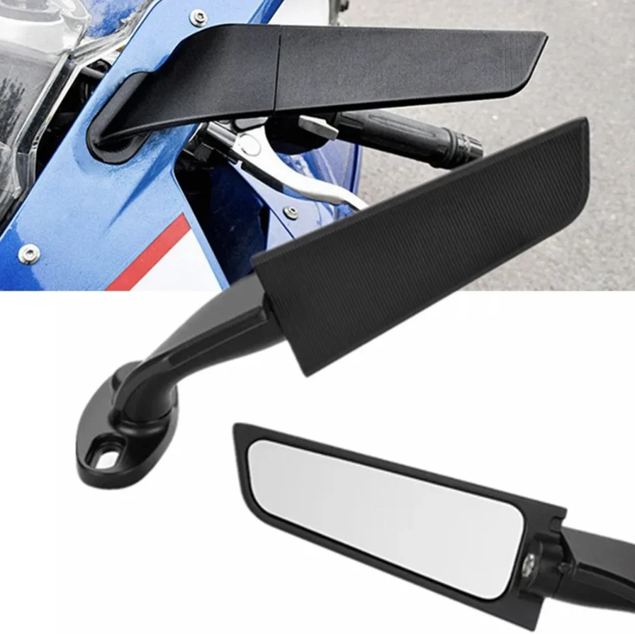 Pair Winglet Stealth Rearview Wind Wing Mirror for Honda CBR500R 2013 14 15 2016 Foto 2 de 4