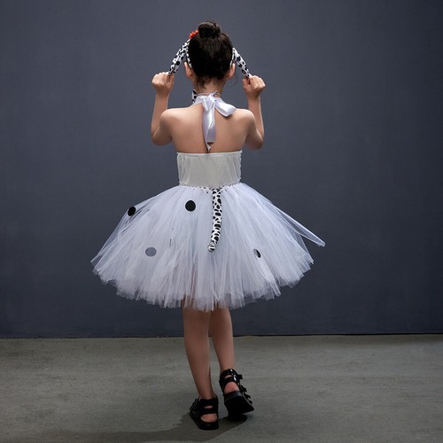 Summer Girl Spotted Dog Cartoon Cosplay Stage Show Hair Tie Bow Tie Tutu Set - Picture 5 of 21