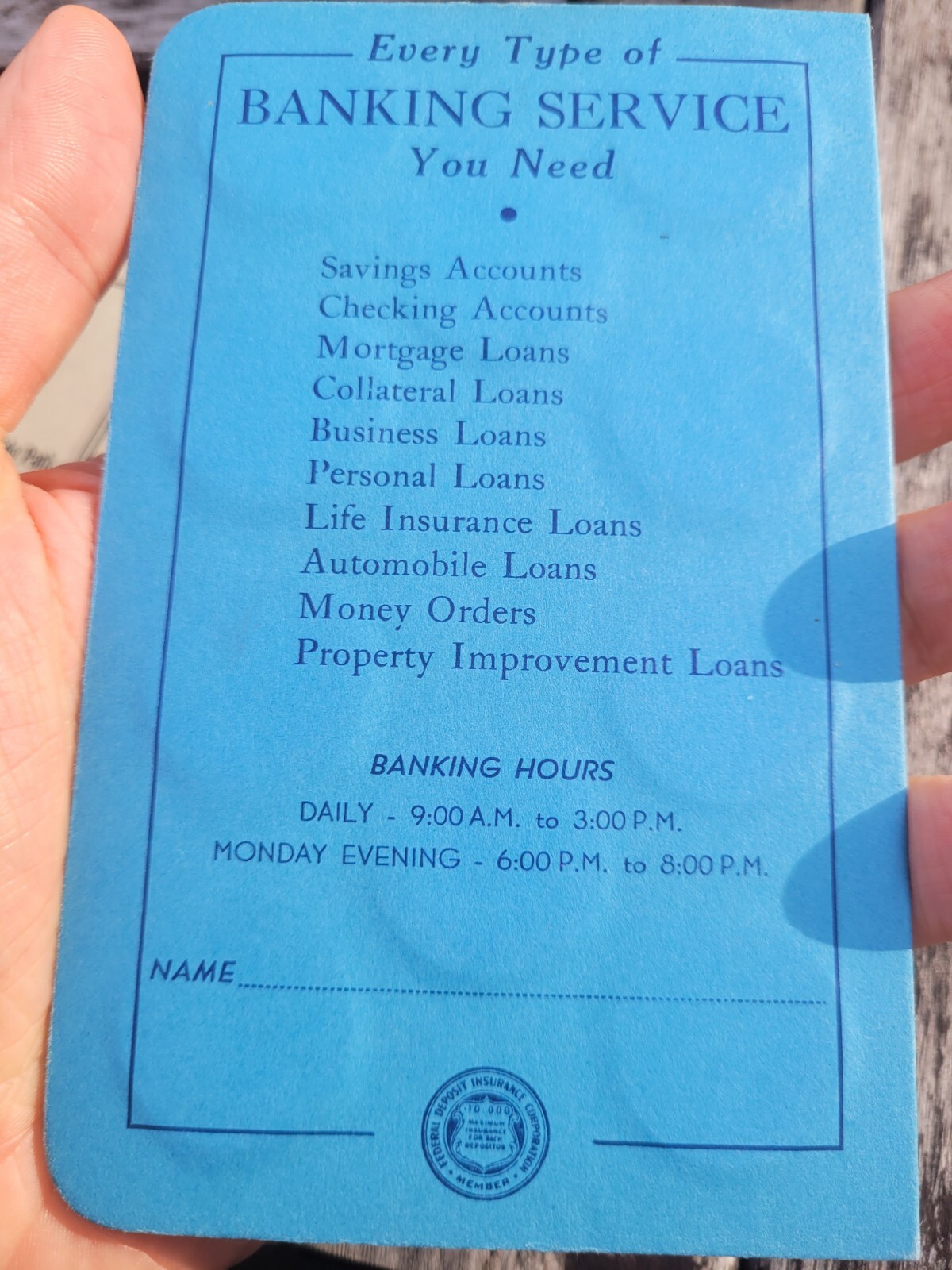 Vintage Savings Bank Savings Account Booklet Full 5 Silver Cliffside