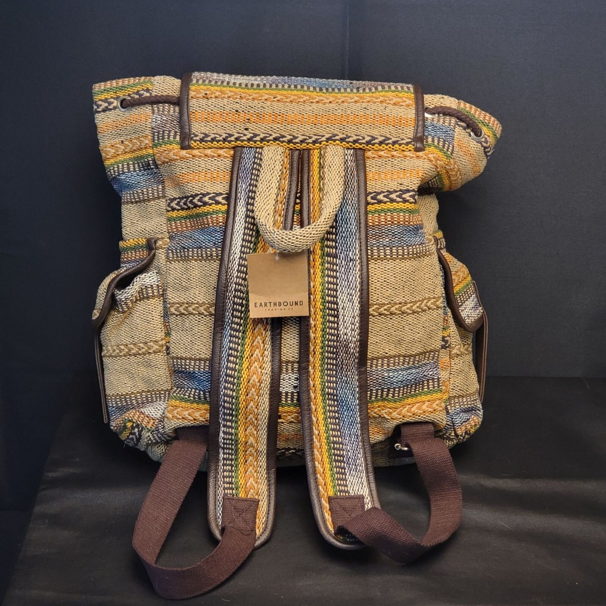 Chic Tan Backpack with Patterned Pocket | Earthbound Trading Co Earthbound Trading Co. Brown Backpacks for Women | Mercari main image 2