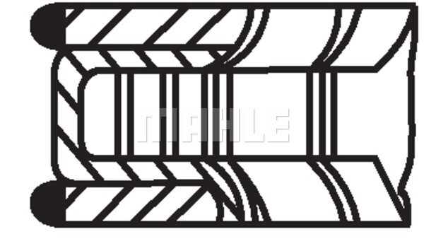 013 58 N1 MAHLE Piston Ring Kit for FORD