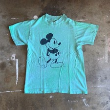 1960s - 1970s VINTAGE MICKEY MOUSE T-SHIRT SZ S DISNEY WORLD DISNEYLAND 60s 70s