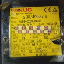 1PCS USED FANUC SERVO MOTOR A06B-0268-B400