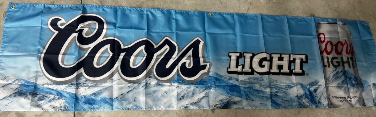 🆕 NEW! COORS LITE BEER BANNER SIGN NASCAR 2x8ft - Rev Up Your