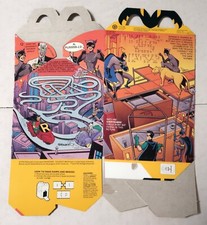 BATMAN Animated 4 Used McDonalds Happy Meal Boxes  1993 Joker Catwoman Two-Face