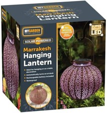Solar Powered LED Morrocan Lantern Decorative Hanging Outdoor Garden Lamp Light