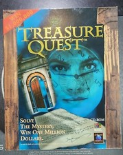 Treasure Quest CD-ROM 1996 PC Computer Game Big Box Solve the Mystery Complete