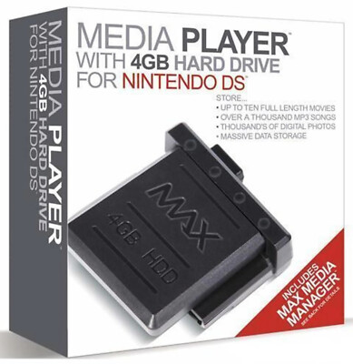 DATEL MAX MEDIA PLAYER mit 4GB Hard Drive für Nintendo DS & DS Lite | NEU !!!