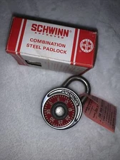 Vintage NOS Schwinn American Combination Steel Padlock
