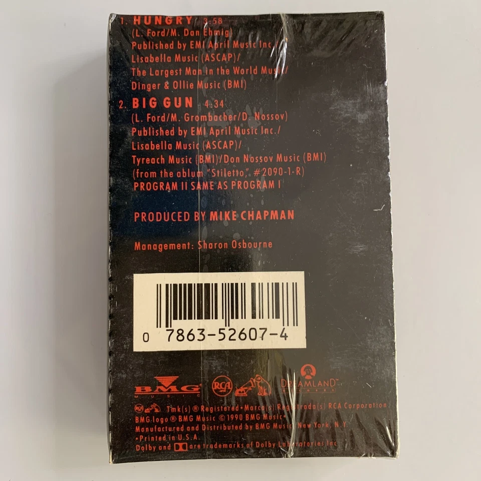 Lita Ford Hungry / Big Gun (Cassette) Single New Sealed - Image 2 of 2