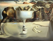 SALVADOR DALI Surrealism Art Poster or Canvas Print "Face and Fruit Dish"