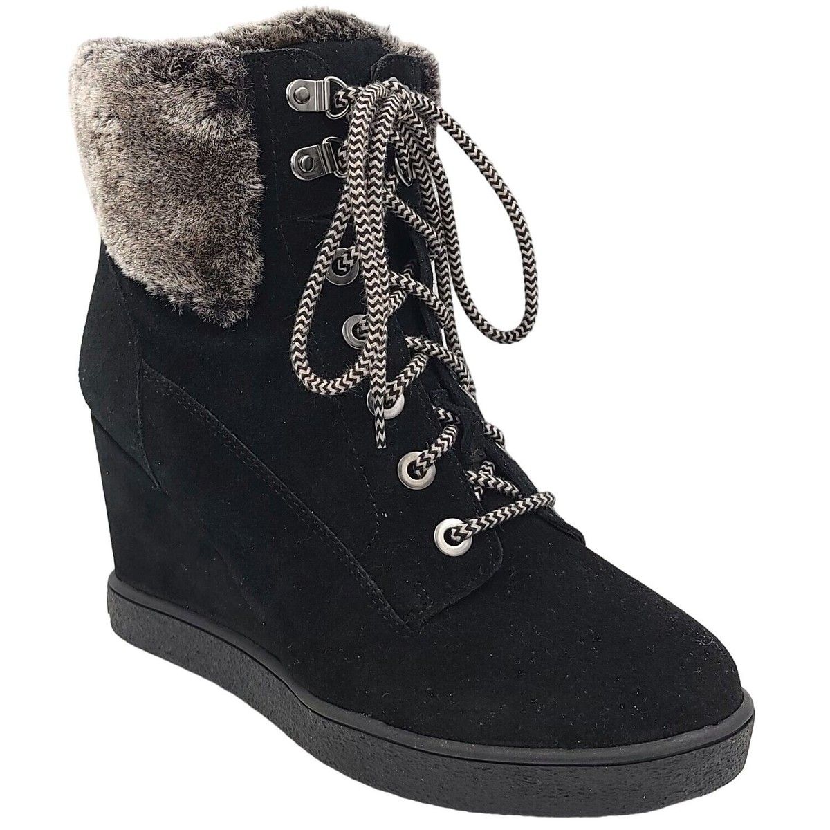 Easy Spirit Black Bootie Wedges Women's Yena Casual Wedge Booties