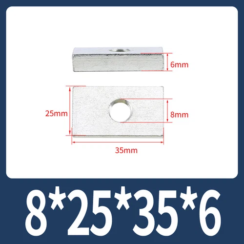 Rechteckige Vierkantmuttern Gleitblöcke für Alu Zubehör, mechanische Ausrüstung - Picture 72 of 73