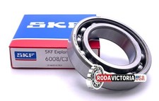 SKF 6008 DEEP GROOVE BALL BEARING, OPEN TYPE, NO SEALS 40x68x15 mm