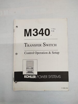 Kohler Power Systems M340 Transfer Switch Manual Control Operation Setup TP-5569