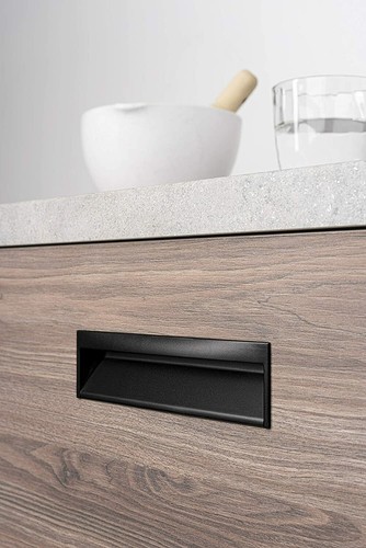 Möbelgriff Vintage Gedotec Möbelgriff 'WAVE' - Muschelgriff In Edelstahl- Optik, 60 Mm, Für Schubladen & Türen Griffmuschel Für Doppelfalttür - Foto 2