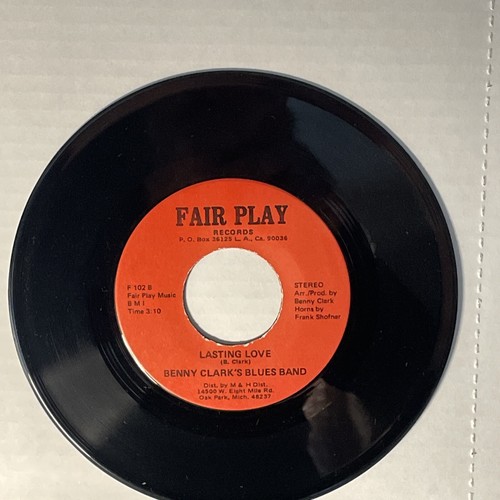 Benny Clark's Blues Band Lasting Love/Rent Party Fair Play Sweet Soul F 101 - Picture 2 of 4