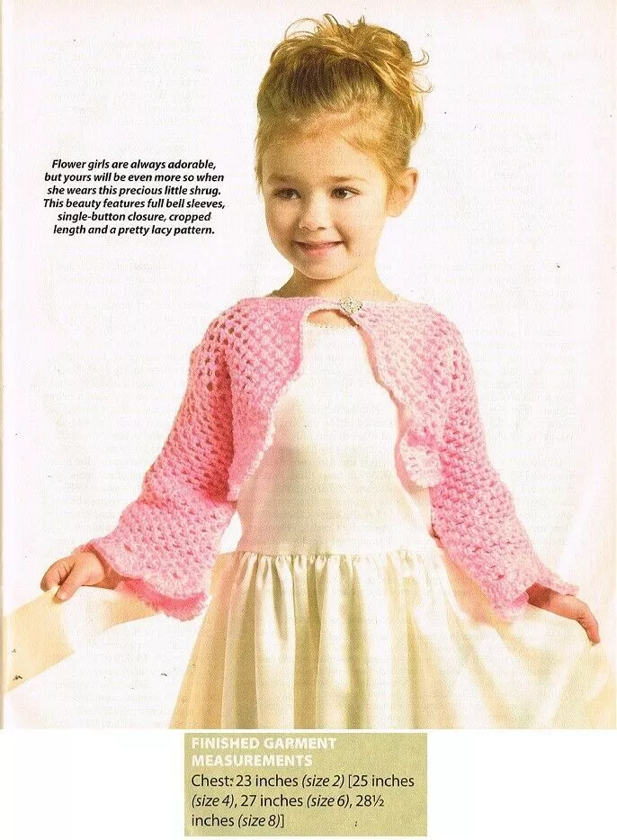 Crochet shrug deals for girl