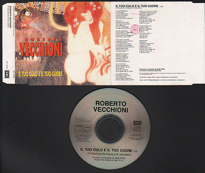 CD SINGLE PROMO NOT FOR SALE ROBERTO VECCHIONI DEIN ARSCH UND DEIN HERZ 1995