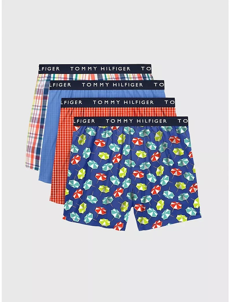 Tommy Hilfiger 100% Cotton 4 Pack Woven Underwear Boxers Men’s Size XL  (40-42)