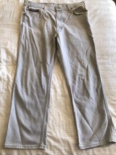 Vintage LEVI s ACTION JEANS stretch light gray denim W38 L27 Brown tab