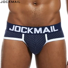JOCKMAIL Men Quick Dry Mesh Pouch Underwear Boxer Briefs Low Rise Jockstrap