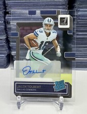 2022 Panini Donruss Clearly Jalen Tolbert Rated Rookie RR Auto Autograph Cowboys