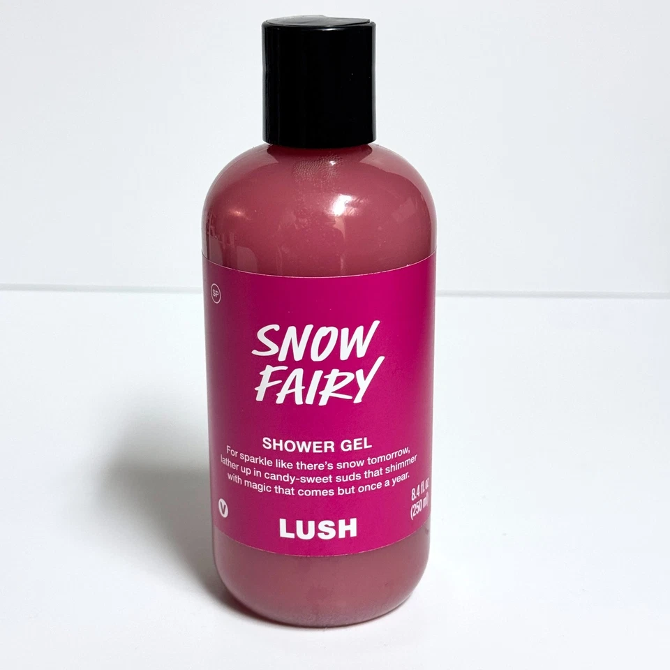 NUEVO SELLADO Lush Snow Fairy 8,4 fl oz 250 ml gel de ducha autoconservable enero 2026 Foto 2 de 4