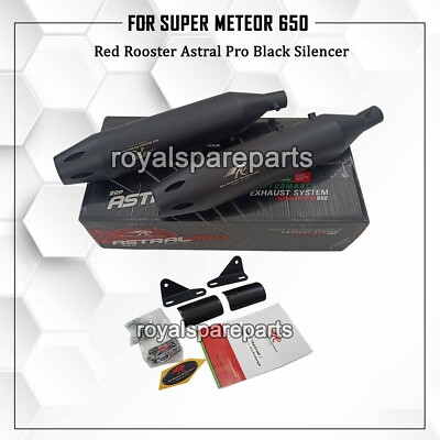 Fit Für Royal Enfield Super Meteor 650 Red Rooster Astral Pro Auspuff Silencer