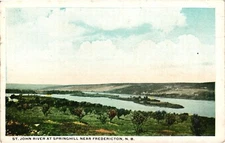 St John River At Springhill Near Fredericton N.B. Canada c1920 Vintage Postcard
