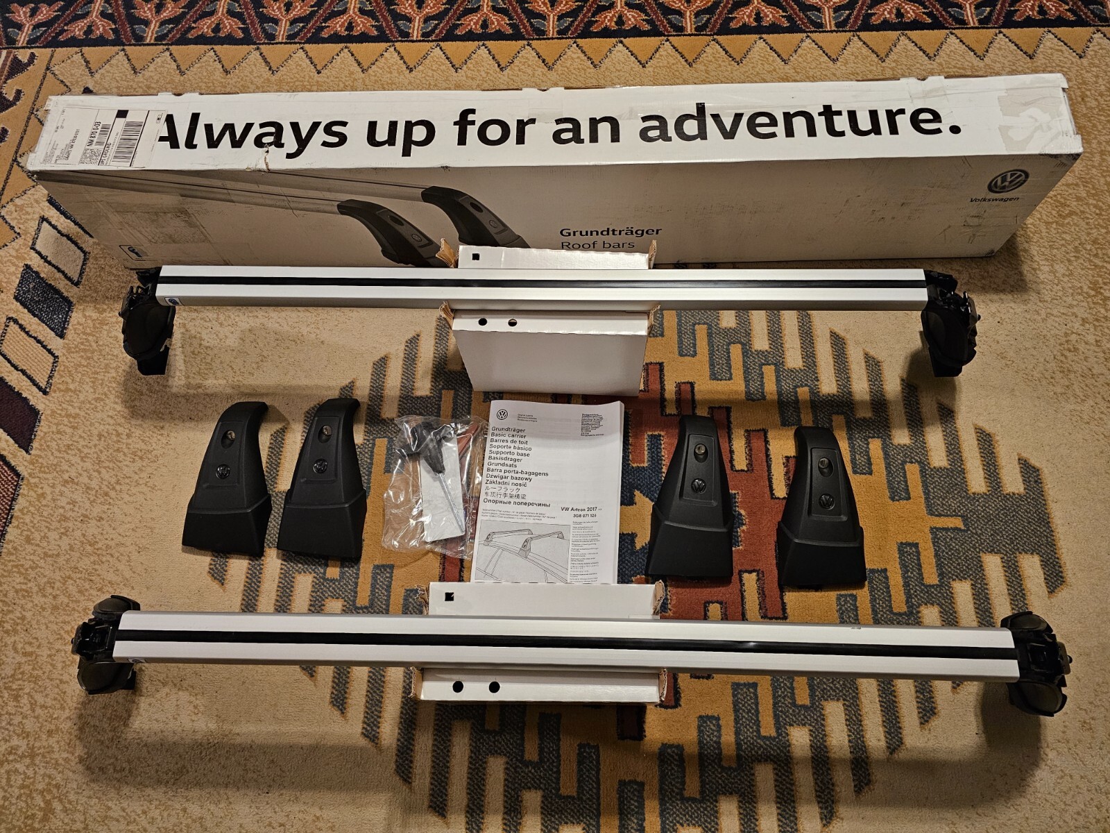 OEM 2017 2024 Volkswagen Arteon Roof Rack Base Carrier Bars Set 3G8