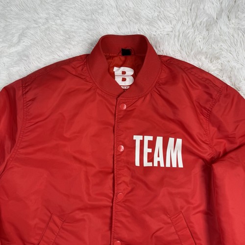 Giacca Justin Bieber Small Purpose Stadium 2017 Red Tour Team Bomber con bottoni - Foto 8 di 13