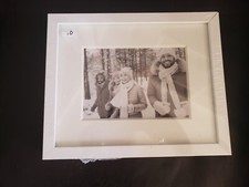 Golden State Art 8x10 White Photo Wood Frame with Mat for 5x7 picture