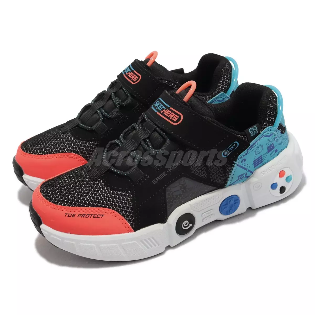Red and hotsell blue skechers