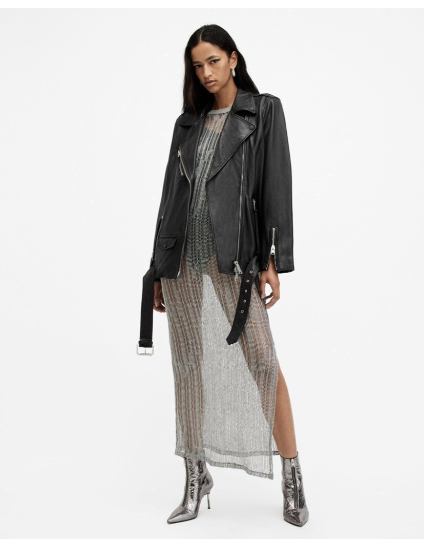 BNWT All Saints Billie Oversized Biker Size Small. RRP £439! image 3