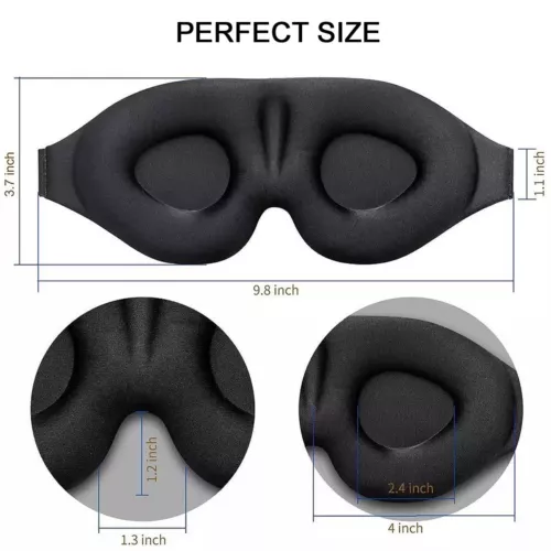 6PCS 3D Travel Eye Mask Sleeping Soft Padded Blackout Cover Rest Blindfold US - Picture 7 of 12