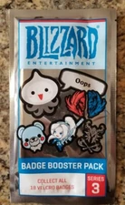 Blizzard Badge Booster Pack Series 3 Unopened 3 Badges 