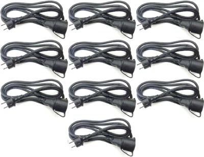 VARYTEC 10x 2,5 m Schuko Außen Verlängerungskabel 3x1,5mm² H07RN-F Stromkabel Gummikabel