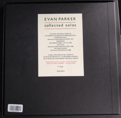 洋楽 Evan Parker/Collected Solos 4Lp+CS Evan Parker – Collected Solos (4Lp Box + Tape) – Soundohm