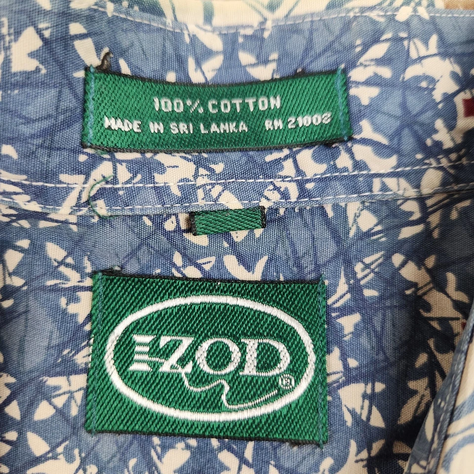 Camisa De Colección Izod Azteca Manga Corta Suroeste Grande L Retazos Rodeo Paisley Foto 3 de 4