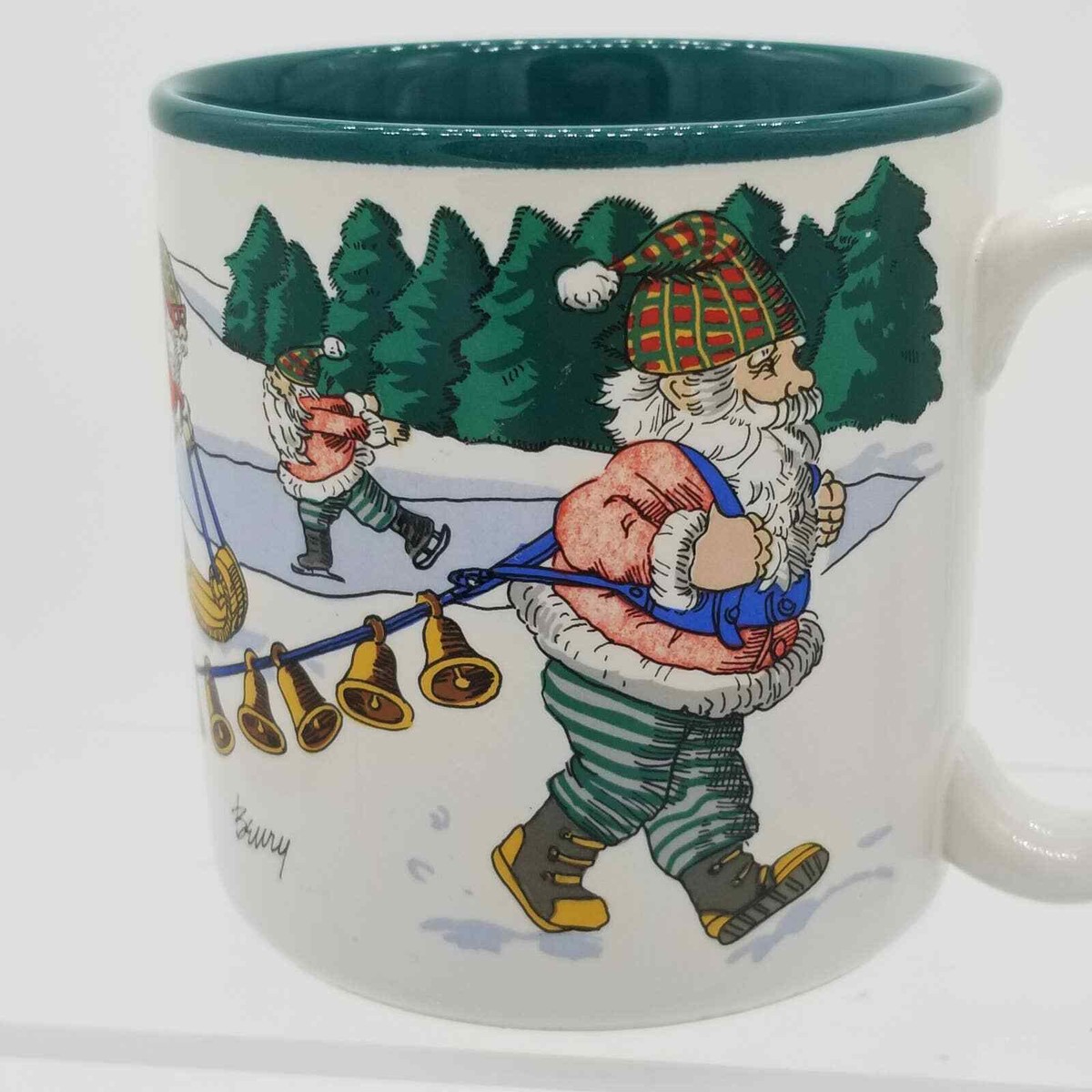 うめこぶ Vintage Potpourri Press Chrismas Gnome Coffee Mug Carrying