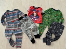 Lot Boys Toddler Set of 3 Pyjama Tops and Pants 2-3 YRS