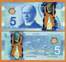 Bank of Canada, $5, 2013, Polymer, P-106, UNC Space Exploration