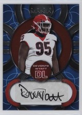 2022 Wild Card Mania Retail Circle Blue Mirror Devonte Wyatt Rookie Auto RC 4g8. rookie card picture