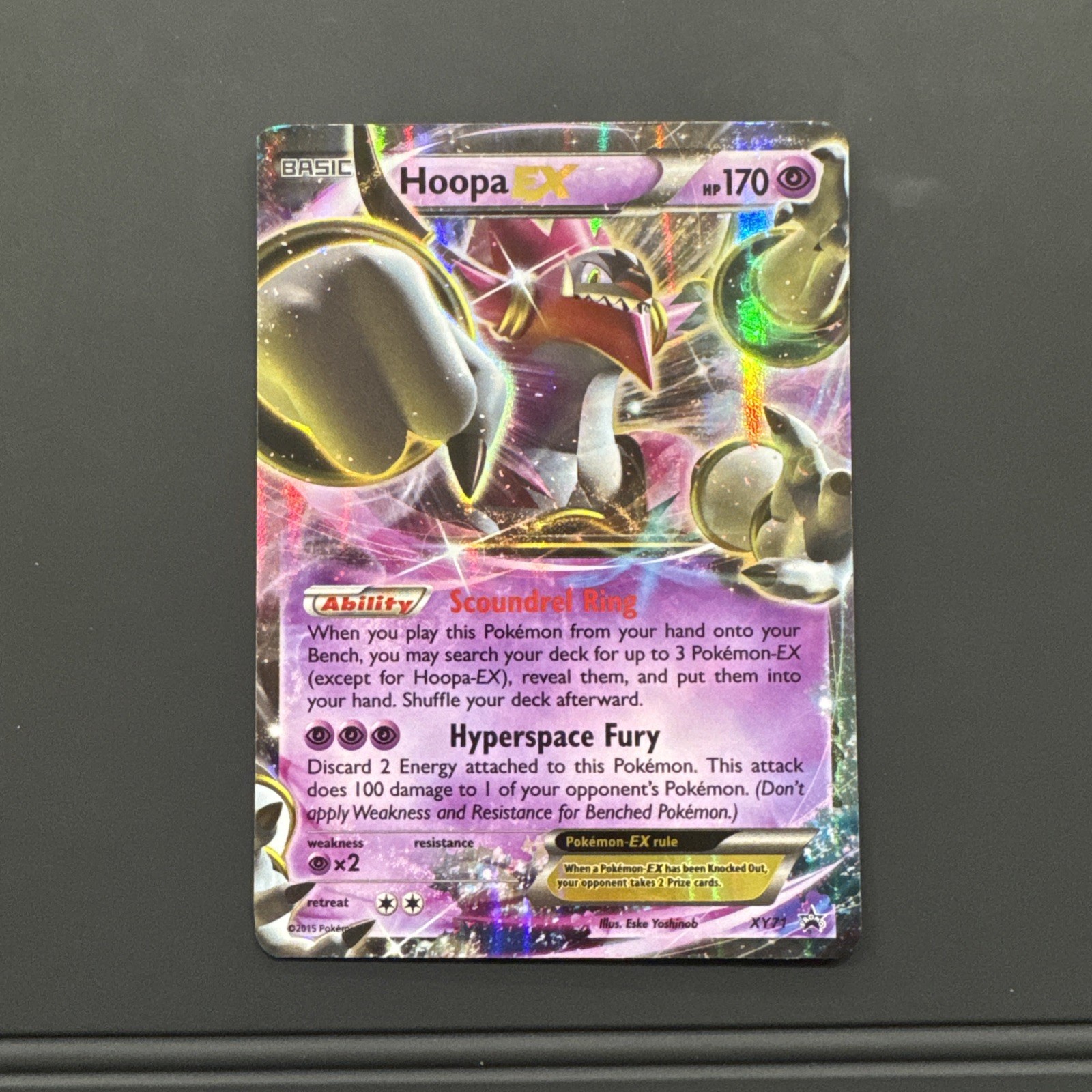 Hoopa EX XY Black Star Promo XY71 Extended Full Art Pokemon 2015 NM +