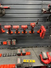 Milwaukee M12 Battery Holder Wall Mount  Tool Organizer Rack  Red  New