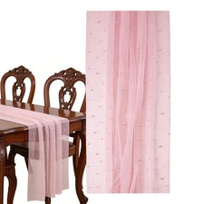 3.2Ft Long Pearl Gauze Table Runner 29.53x39.37" Easter Wedding Party Event D co