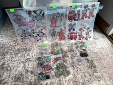 DAISY KINGDOM Shrink Designs Christmas 5 sheets Vintage 1990