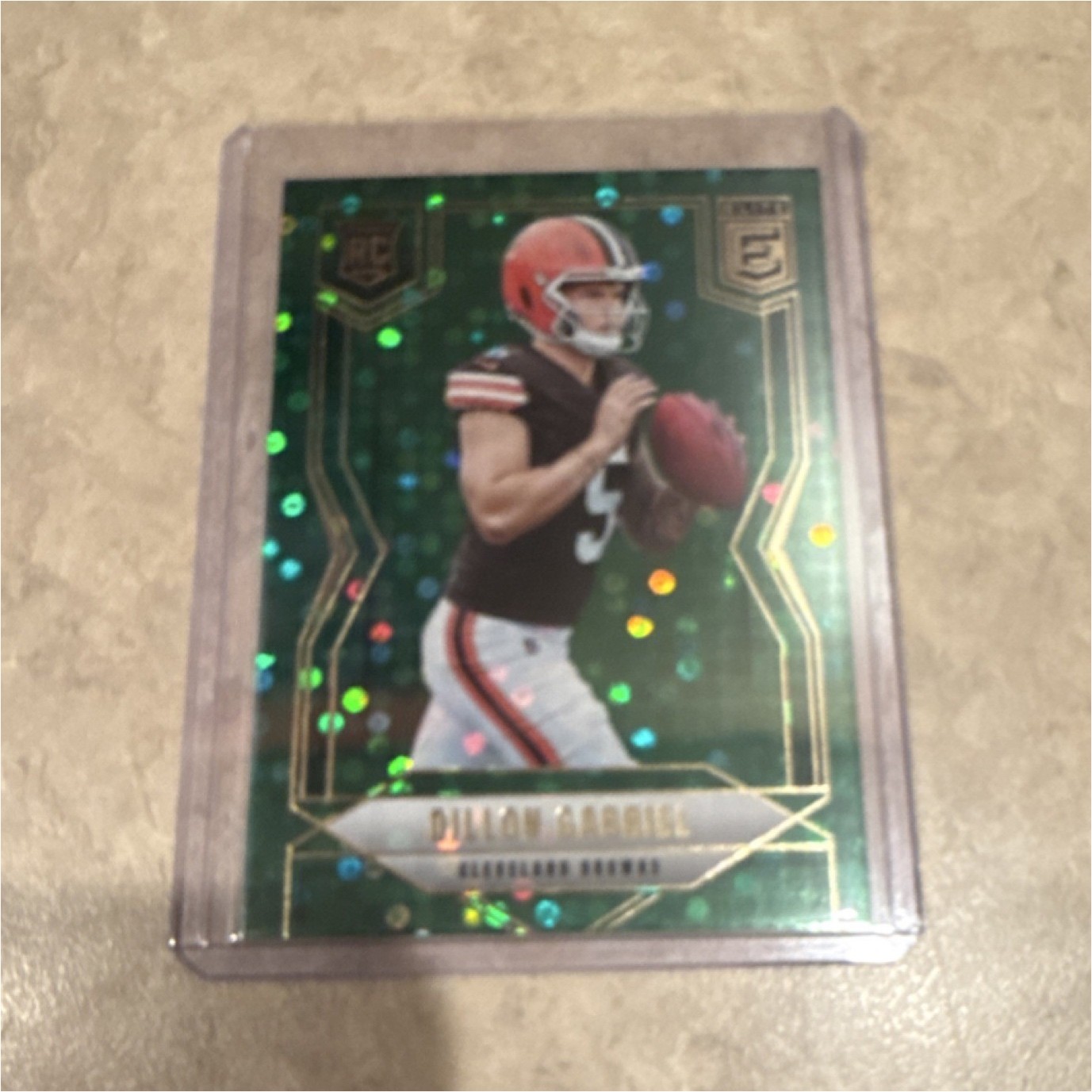 2025 Panini Elite Dillon Gabriel #151 Browns Rookie Green Disco Card