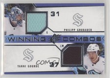 2021-22 SPx Winning Combos Jersey Philipp Grubauer Yanni Gourde #WC-PGYG 03uh